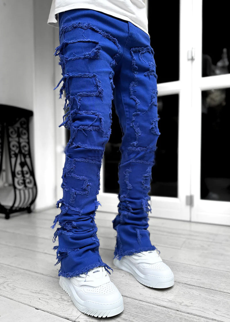 Fit Stacked Jeans For Mens Clothing