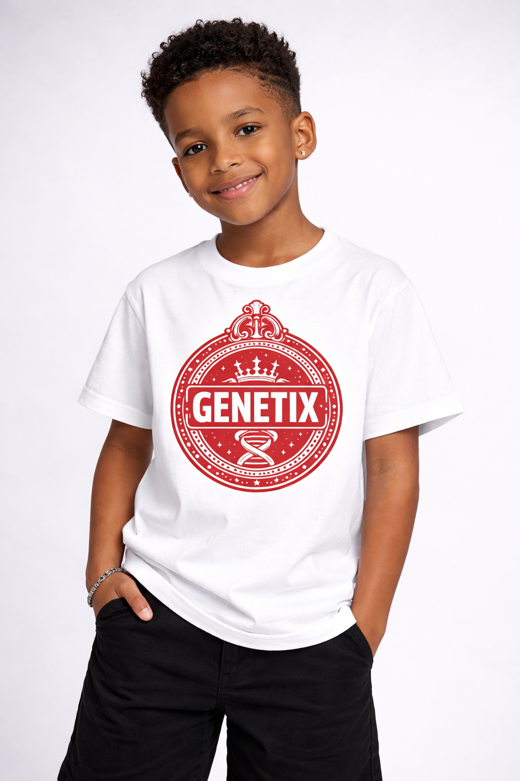 Kids genetic Graphic tee (Red)