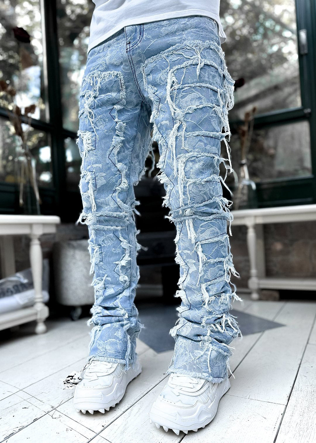 Fit Stacked Jeans For Mens Clothing