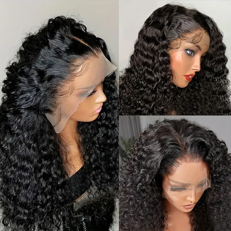 Deep Wave Lace Front Wig  Long Curly Synthetic Wig for Women | Natural Hairline | Glueless Ready