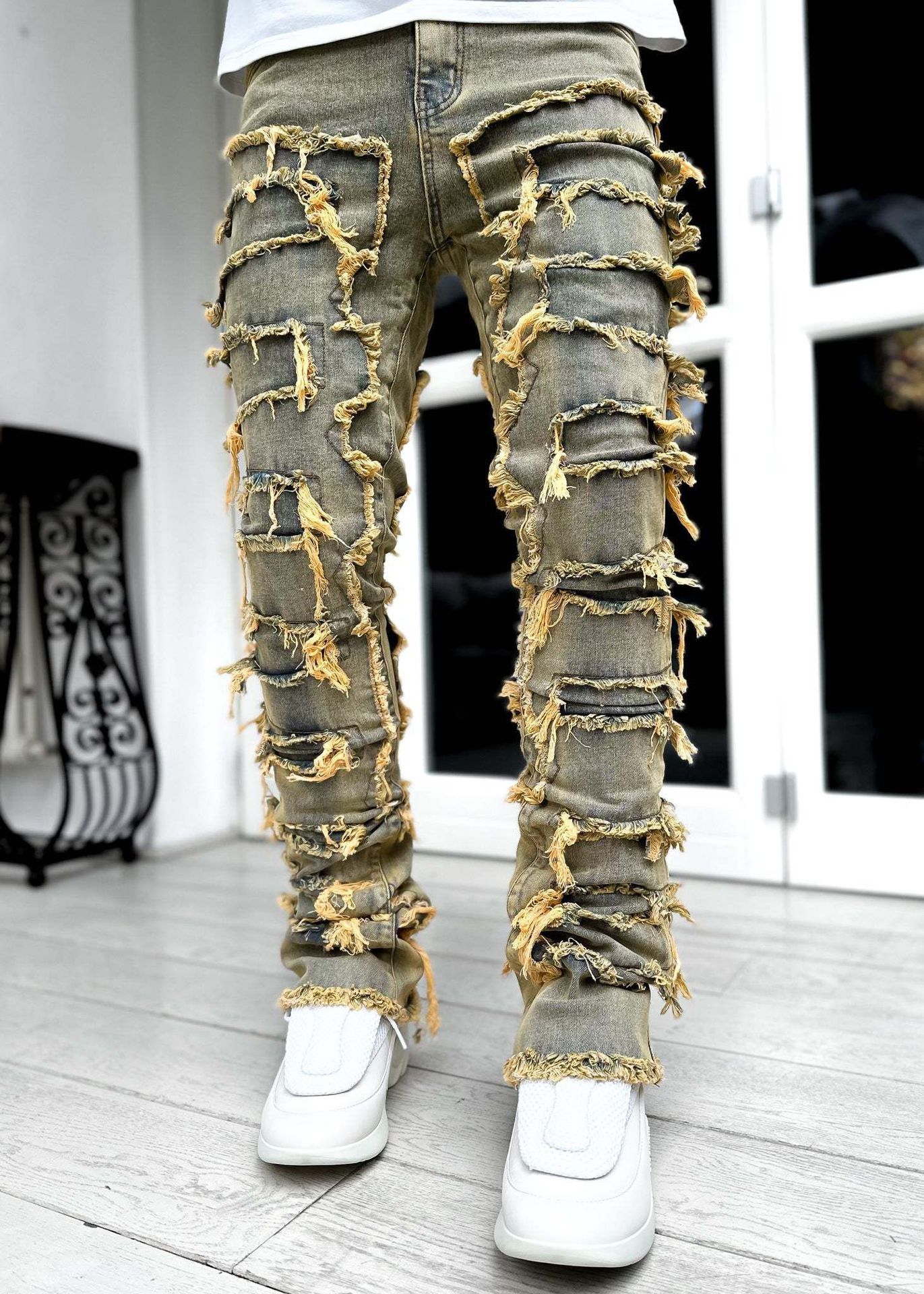 Fit Stacked Jeans For Mens Clothing