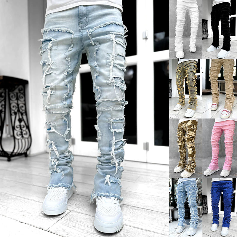 Fit Stacked Jeans For Mens Clothing