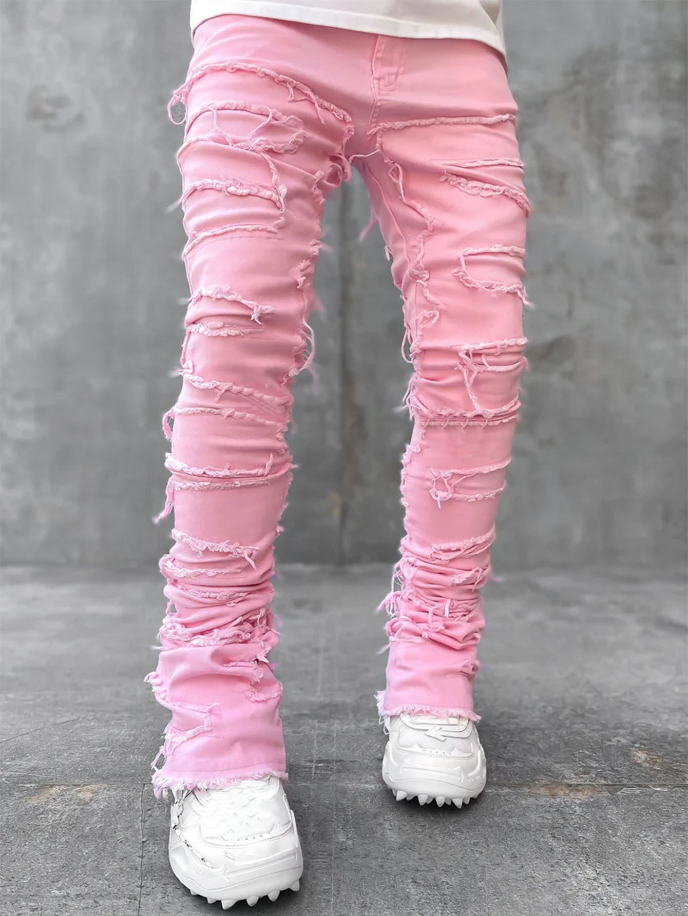 Fit Stacked Jeans For Mens Clothing