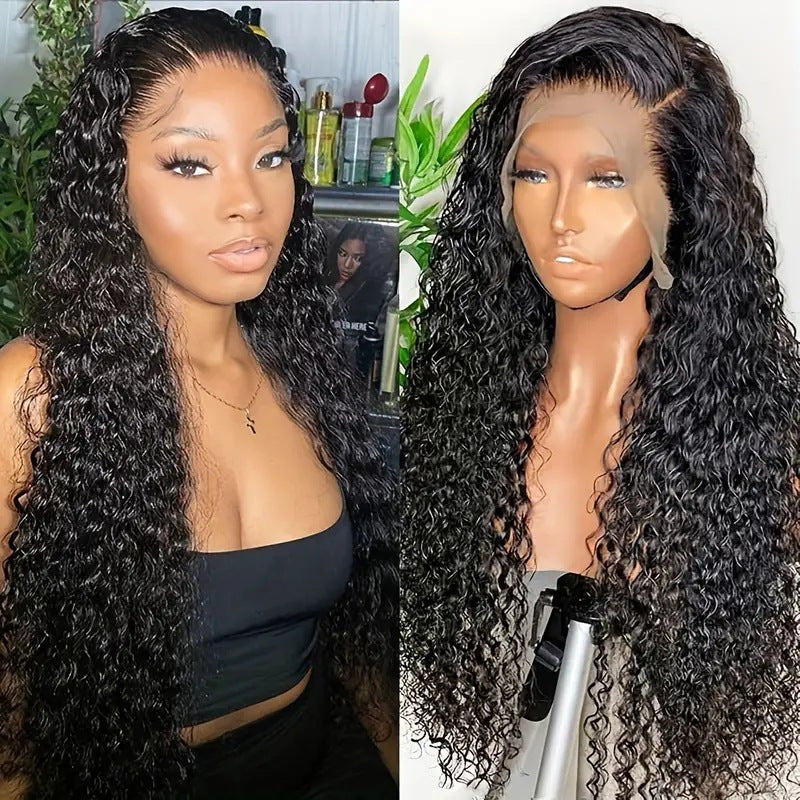 Deep Wave Lace Front Wig  Long Curly Synthetic Wig for Women | Natural Hairline | Glueless Ready