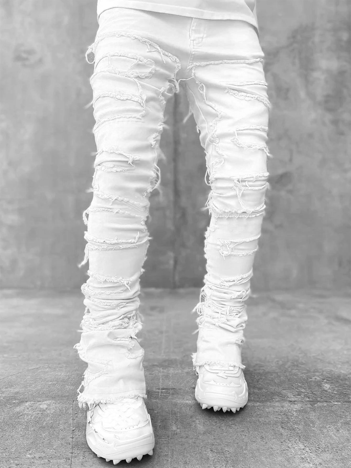 Fit Stacked Jeans For Mens Clothing